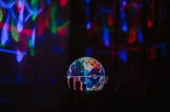 Диско-шар/лампа Огоньки Лампа Руки AG/AU 156