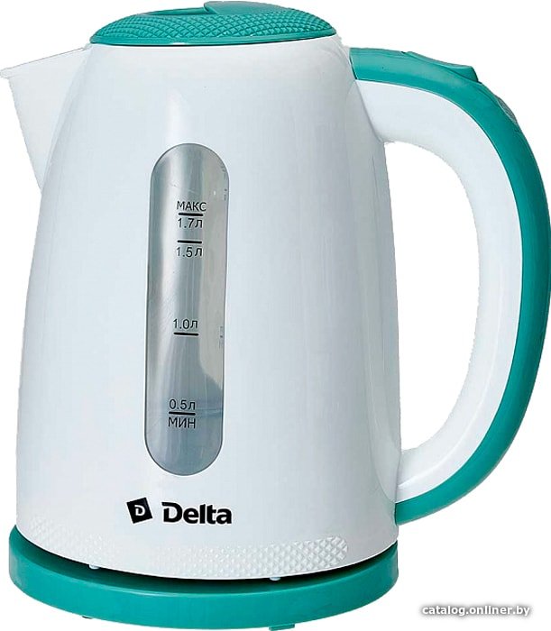 Электрический чайник Delta DL-1106 (белый/мятный)