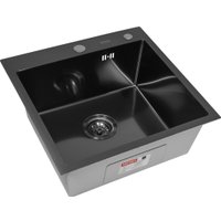 Кухонная мойка ARFEKA Eco AR 500*500 Black PVD Nano Decor Millet Grains