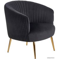 Интерьерное кресло Halmar Crown (черный/золотой)