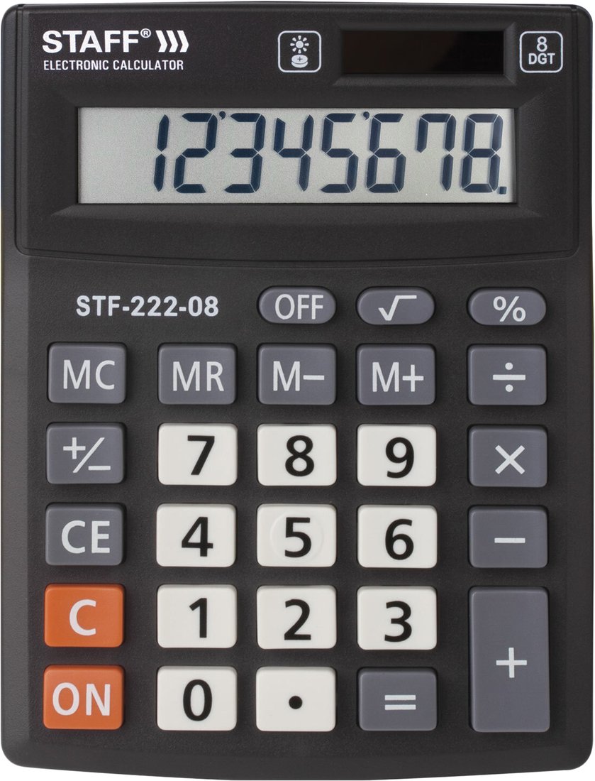 

Калькулятор Staff Plus STF-222-08 250418