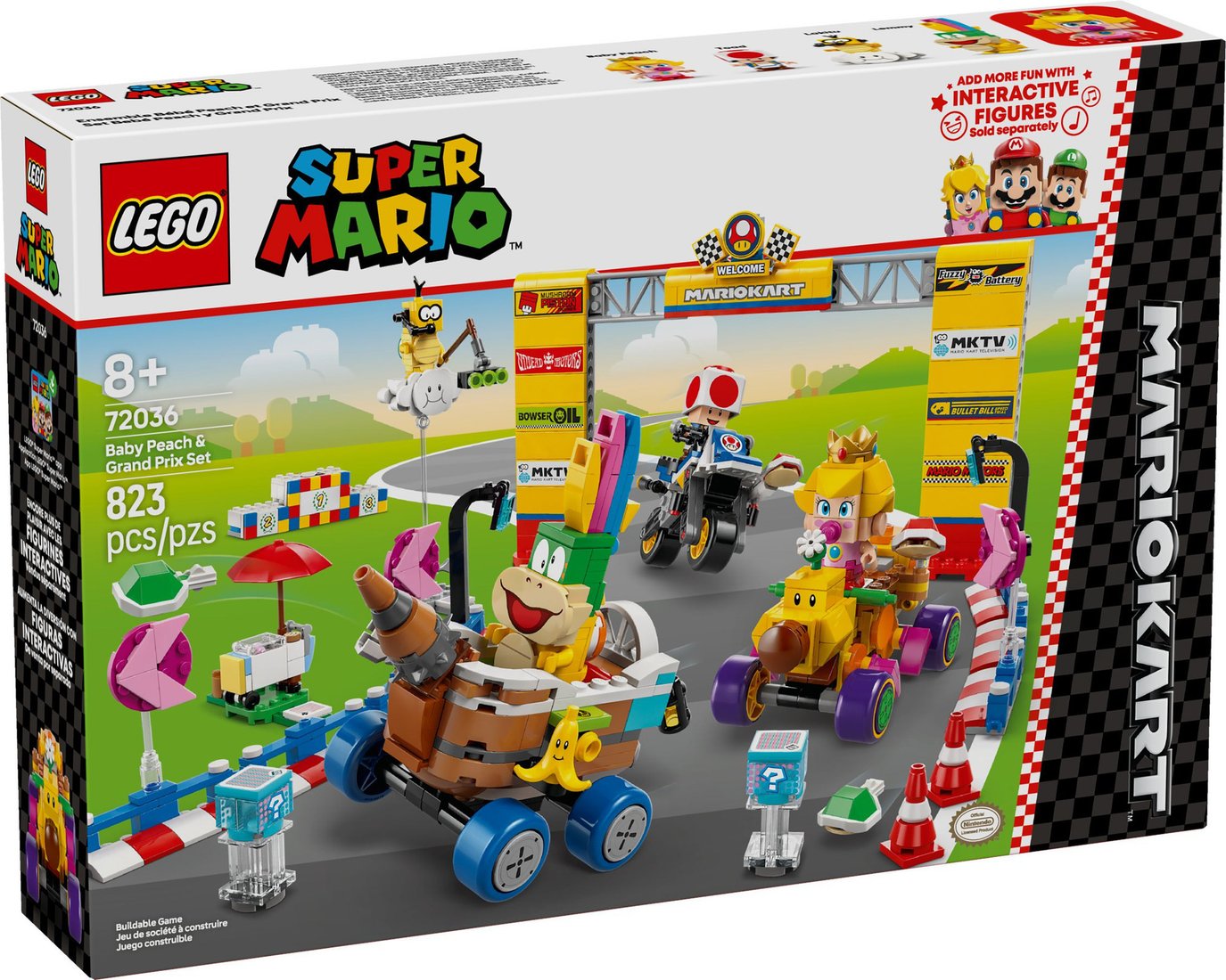 Конструктор LEGO Super Mario 72036 Марио Карт: Бейби Пич и Гранд-при
