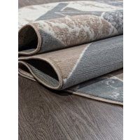 Ковер для жилой комнаты Merinos Sierra F354-OVAL-BEIGE-BLUE (2.5х3.5)