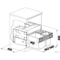 Система сортировки мусора Blanco Select Ii Xl 60/3 Orga