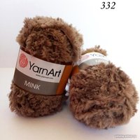 Пряжа для вязания Yarnart Mink 332 50 г 75 м (коричневый)