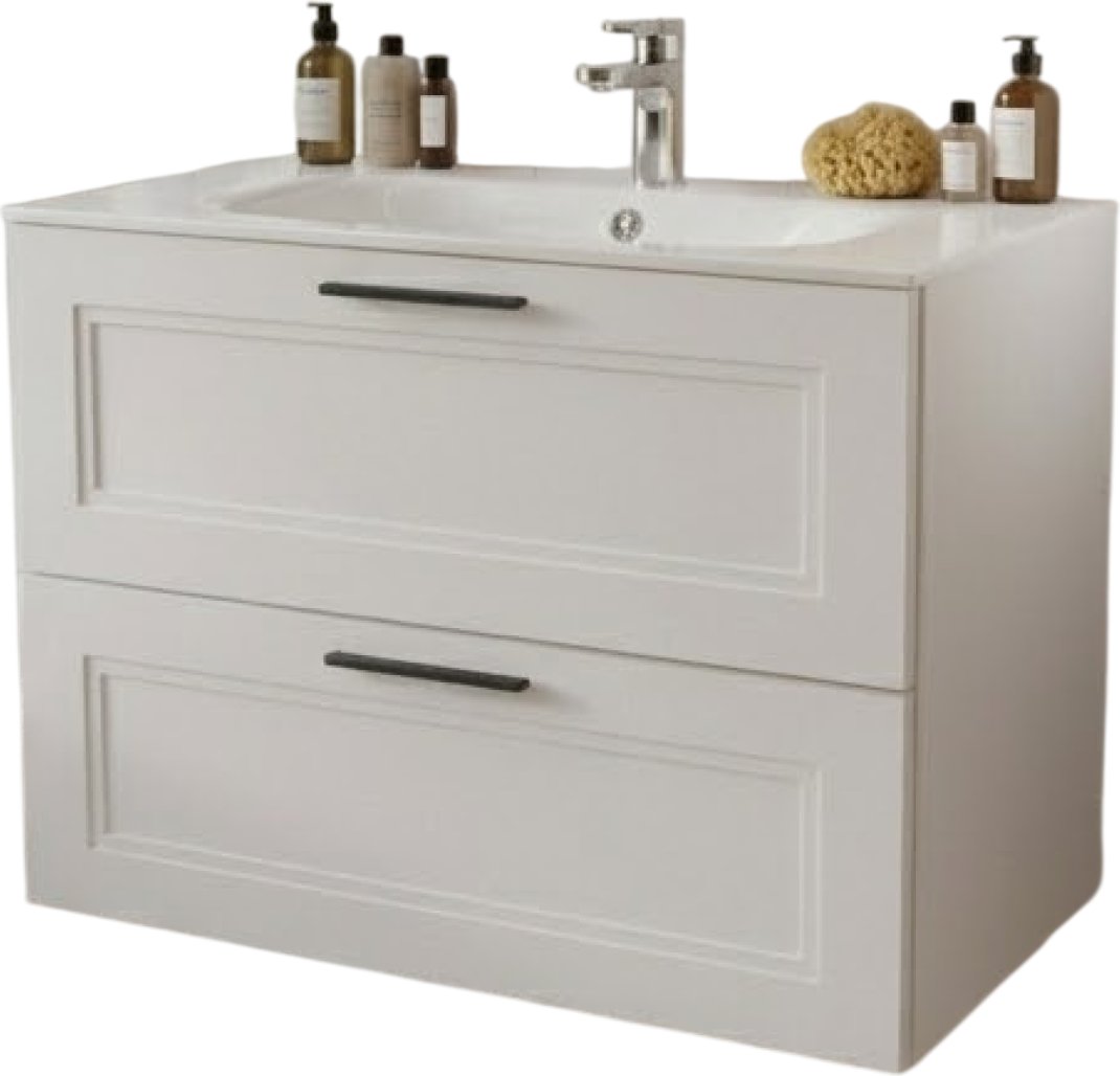

TERMINUS Тумба с умывальником Классик 80x62x45 с 2 ящиками CLA10801920301O (белый)