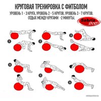 Гимнастический мяч Sabria Sport 65J (зеленый)