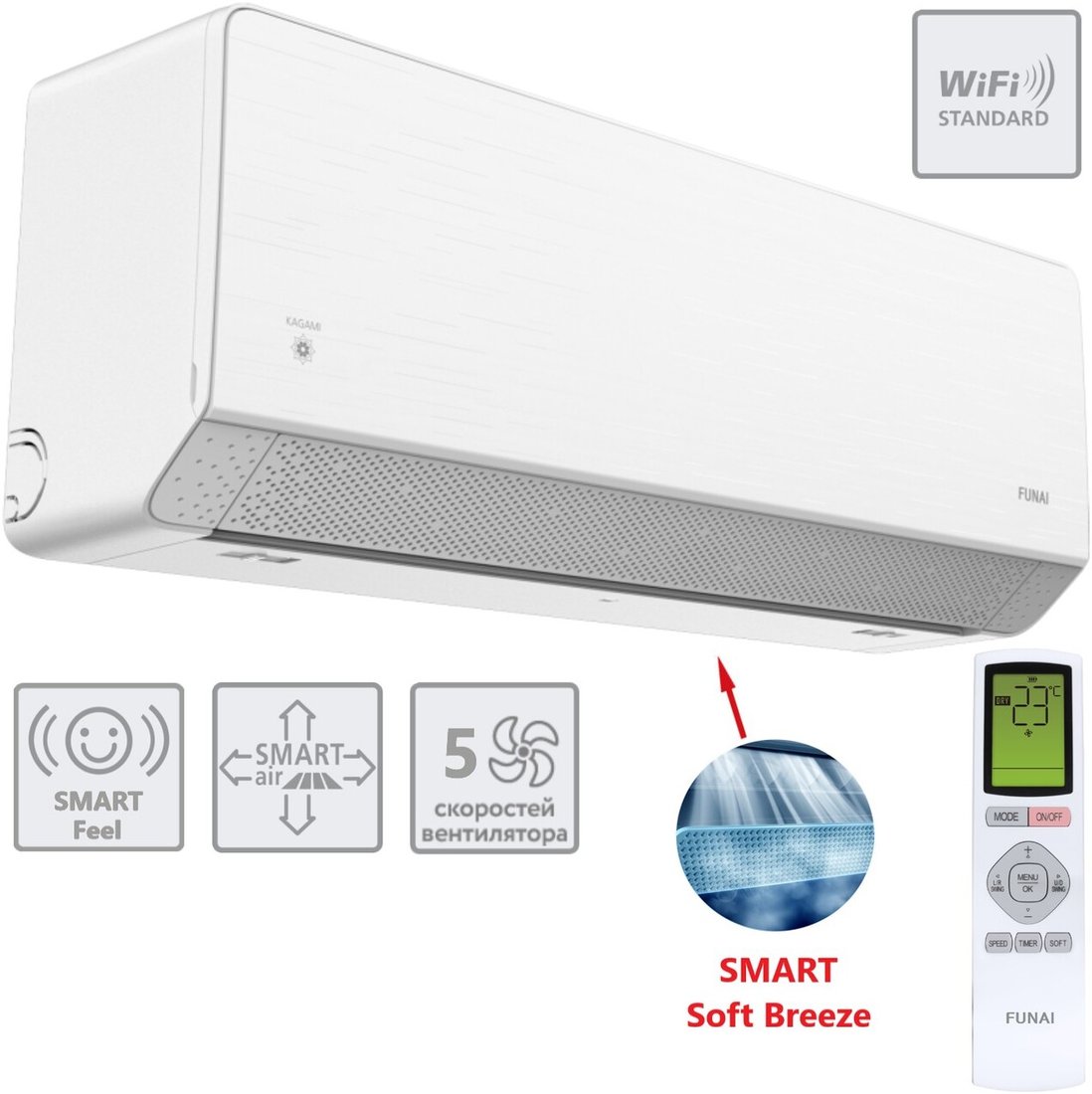 

Внутренний блок Funai Kagami Shiro RAM-I-KMS25HP.W01/S