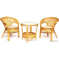 Набор садовой мебели TetChair Pelangi (стол/2 кресла, без подушек, honey)