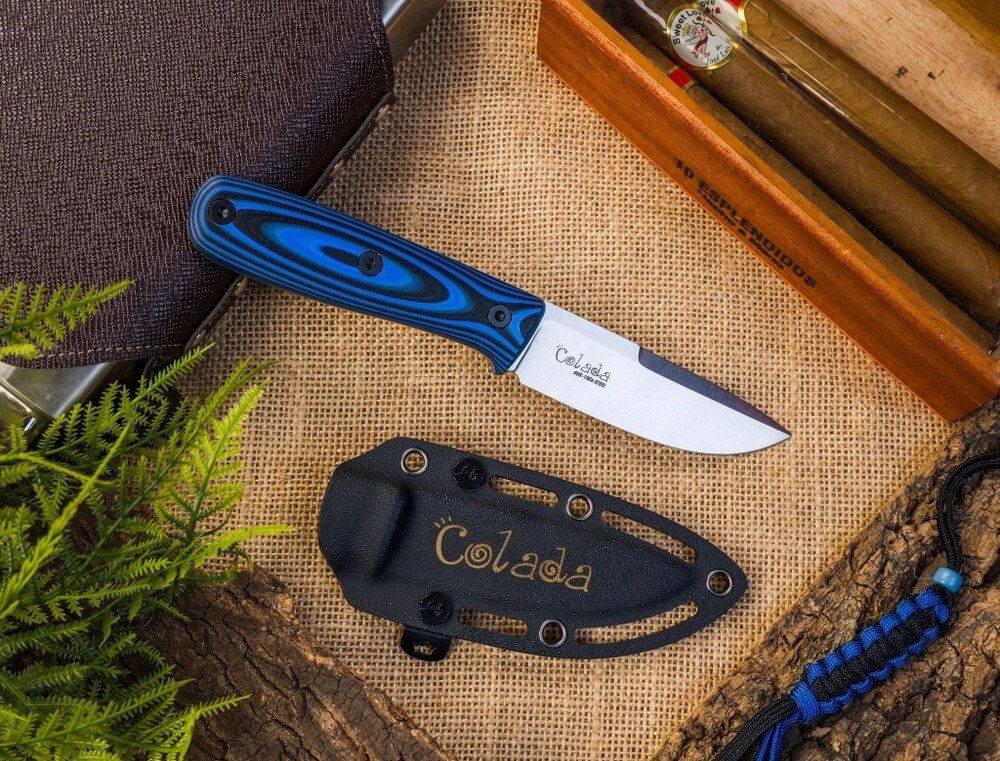 

Нож Kizlyar Supreme Colada AUS-10Co SW Black-Blue G10