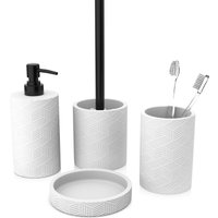 Аксессуары для ванной и туалета FORA Delicate White (4 предмета)