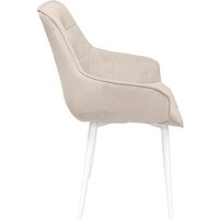 Стул Трия Шато конус Т2 (белый муар/велюр бежевый)