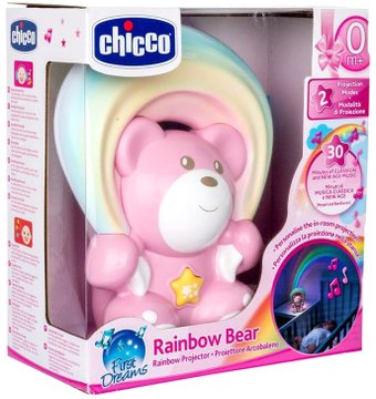 Ночник Chicco Радужный мишка (розовый)