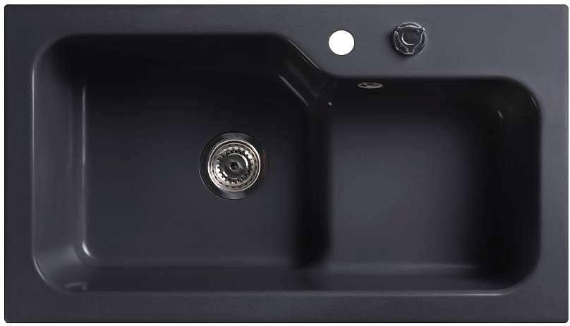 

Кухонная мойка Belux SG-REC-HALF-8045-01 (черный обсидиан)