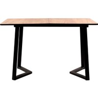 Кухонный стол ВВР Миллер (дуб крафт золотой/черный №5, ЛДСП 120-160/80)