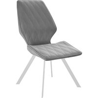 Стул Трия Матэо (белый муар/микровелюр Brendy Grey)