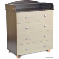 Детский комод СКВ-Компани 700158-5 (венге/береза)