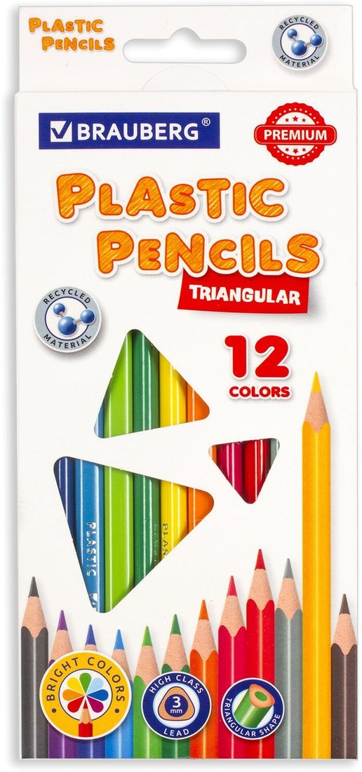 

Набор цветных карандашей BRAUBERG 181661 (12 шт.)