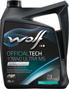 

Моторное масло Wolf OfficialTech 10W-40 Ultra MS 5л