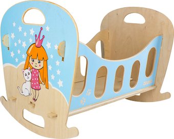 Аксессуары для кукольного домика Woody Кроватка-качалка Звёздочка 02741