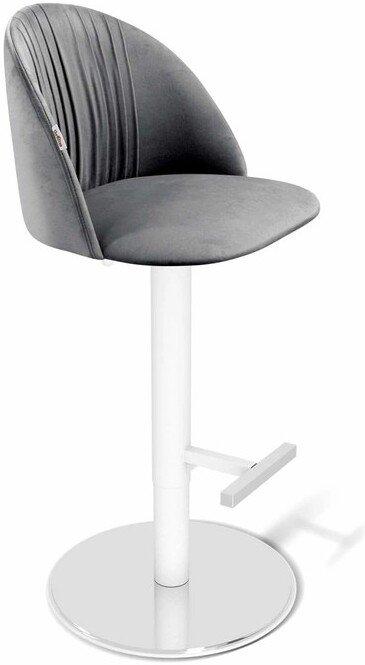 

Стул Sheffilton SHT-ST35-1/S128 (угольно-серый/хром/белый муар)