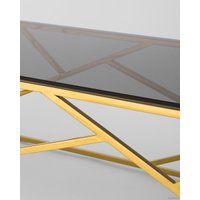 Журнальный столик Stool Group Арт Деко 120x60 ECT-015-TG-SK (стекло Smoke/сталь золото)
