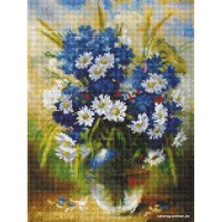 Алмазная мозаика  Белоснежка Ромашки и васильки 700-BK-S