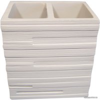 Стакан для зубной щетки и пасты Ridder Brick 22150201 (белый)