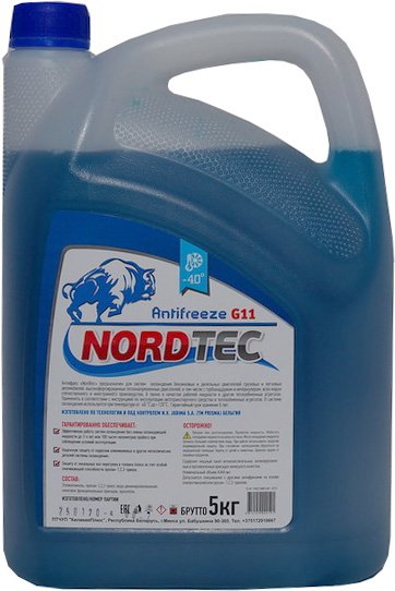 

Антифриз NordTec Antifreeze-40 G11 синий 5кг