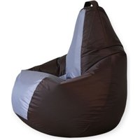 Кресло-мешок Mio Tesoro Груша Kombo XXL GF-130x85-SHS (шоколад/серебристый)