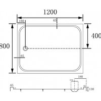 Душевой поддон Abber AD3C128 120х80