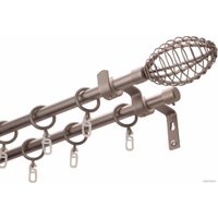 Карниз для штор Lm Decor Лайт Гранд Марио гладкий 16мм+16мм двухрядный (сатин, 2.0м)