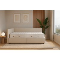 Кровать-тахта Sonit Nicole левый 90x200 шенилл Eclipse (01 светло-бежевый)