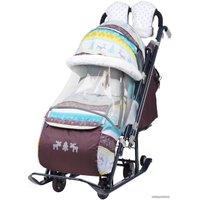 Санки-коляска Nika Ника детям 7-3 (скандинавский бирюзовый)