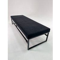 Диван N3 ЛофтБрик Комфорт 200х70х46 см без спинки (черный)