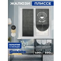 Плиссе Sundays Home 210-03 Самоклеящаяся 120х220 (серый)