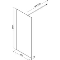 Душевая стенка AM.PM Func 90x200 W84WI-90-F1-MTE