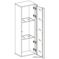 Шкаф-пенал НК-Мебель Point Тип-21 (белый/белый глянец)