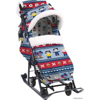 Санки-коляска Nika Ника детям 7-5 (в стиле лего)