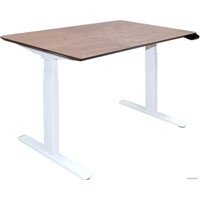 Стол для работы стоя ErgoSmart Wooden Unique Ergo Desk 1300х750х27 мм (дуб мореный/белый)