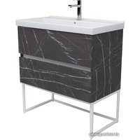  Дабер Тумба под умывальник 012 80 (мрамор черный/белый)