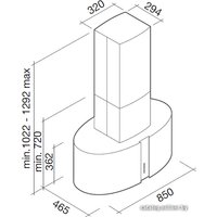 Кухонная вытяжка Falmec Mirabilia Elektra Isola 800 (85)