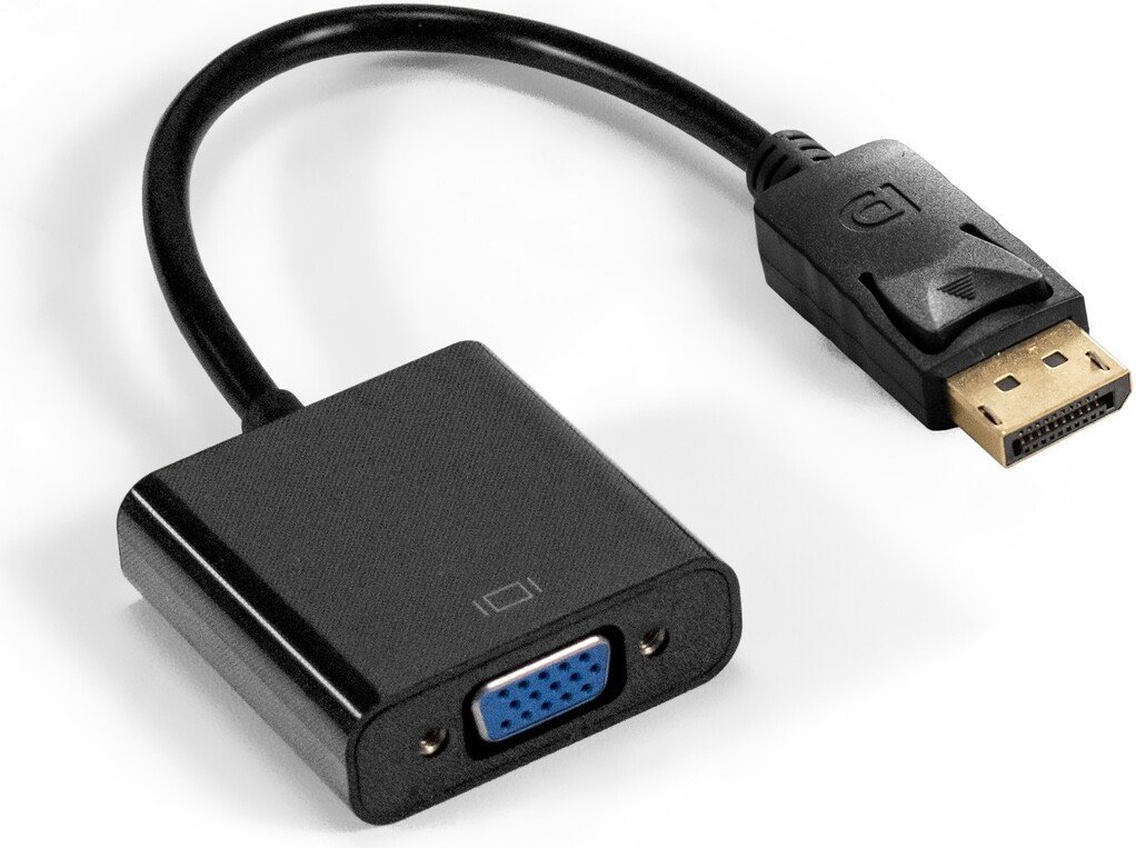 Адаптер ExeGate EX-DPM-VGAF-0.2 DisplayPort - VGA EX294681RUS (0.2 м, черный)