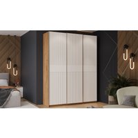 Шкаф-купе Трия Оскар Хилтон Т2 1800 271083 (ручка серебро/дуб крафт золотой/белый матовый)