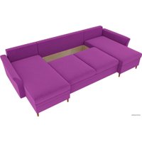 П-образный диван Лига диванов София 100067 (микровельвет, фиолетовый)