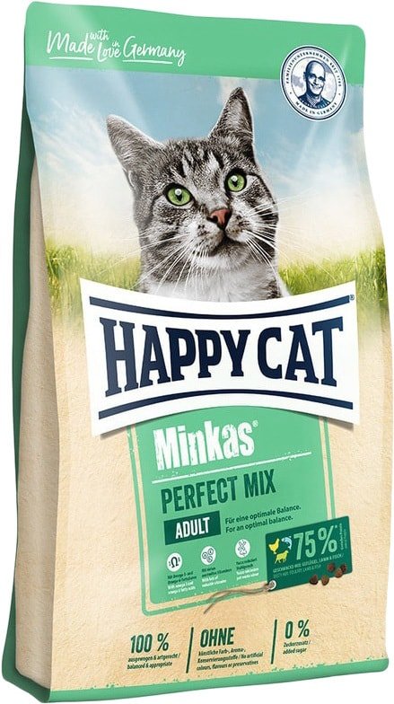 

Сухой корм для кошек Happy Cat Minkas Pеrfect Mix с птицей, ягненком и рыбой 10 кг