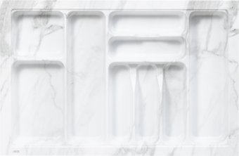 Лоток для столовых приборов AKS 800 Marble 735x485 (бело-серый мрамор)