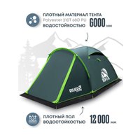 Треккинговая палатка RSP Outdoors River 2 (зеленый)