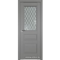 Межкомнатная дверь ProfilDoors 67U L 90x200 (грей/стекло матовое ромб)