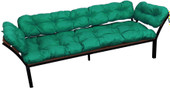 Дачный с подлокотниками 12170604 (зеленая подушка)
